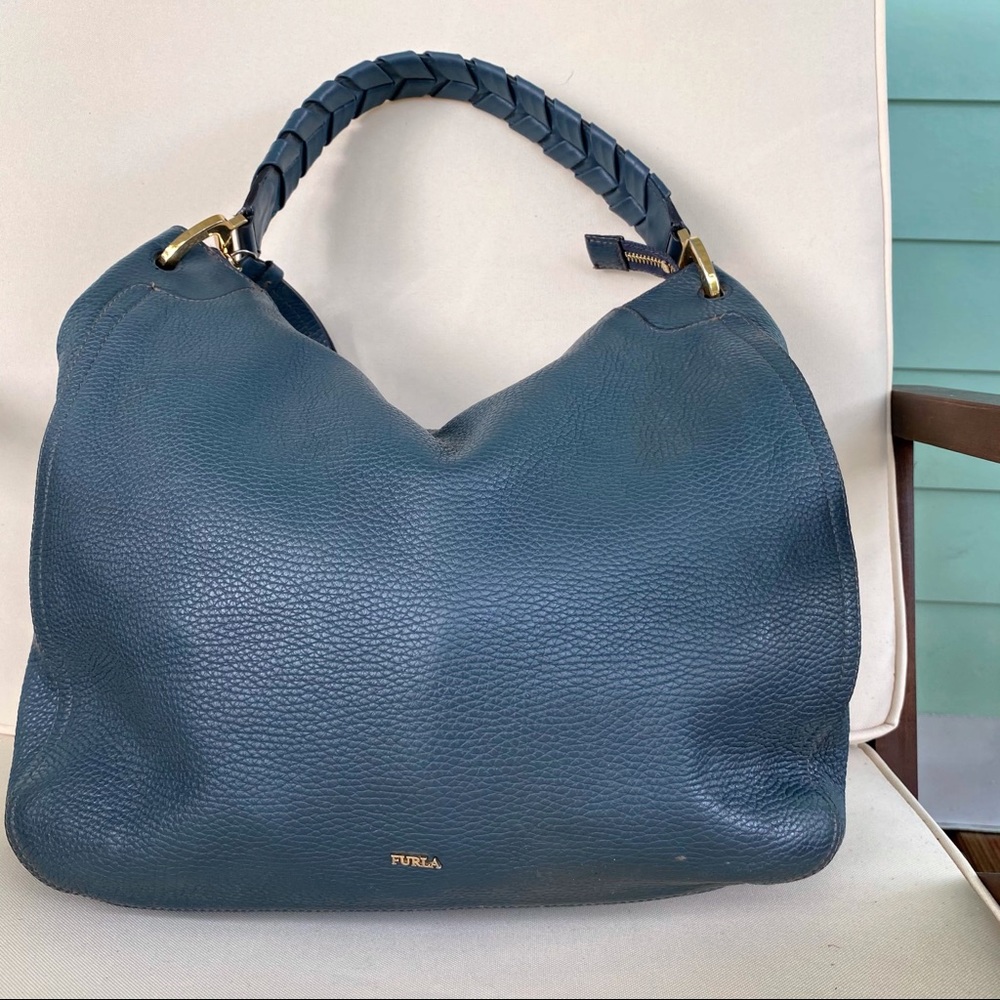 Furla Ardesia Rialto Hobo Bag EUC - Picture 6 of 16